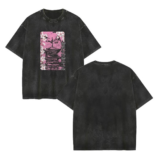 Cherry Blossom Cherry Blossom Festival Blossom Double Sided Mineral Wash T Shirts