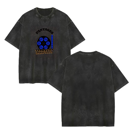 Pantages Theatre Hollywood Double Sided Mineral Wash T Shirts