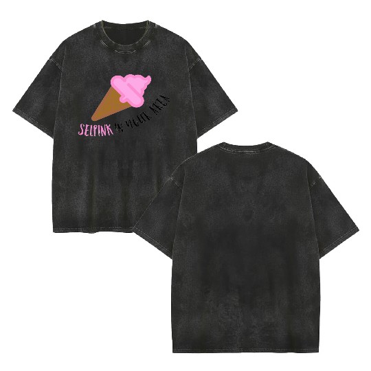 Comedy Ice Scream Double Sided Mineral Wash T Shirts