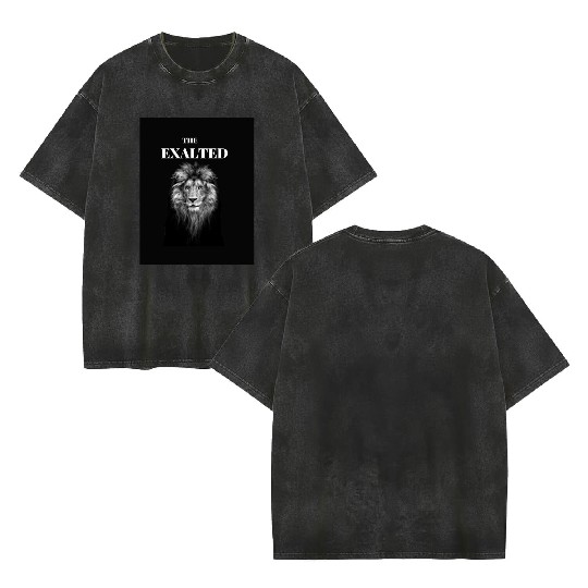 Black White Lion King Double Sided Mineral Wash T Shirts