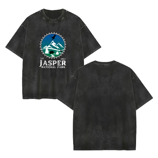 Jasper National Park, Canadian Rockies Double Sided Mineral Wash T Shirts