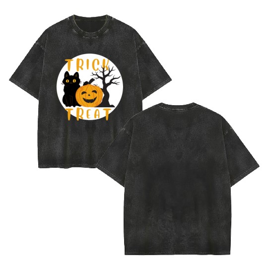 Trick or Treat Double Sided Mineral Wash T Shirts