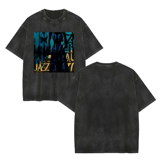 Jazz girls, jazz painting with beautiful girls, in Double Sided Mineral Wash T Shirts