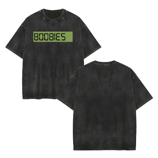 Boobies Double Sided Mineral Wash T Shirts