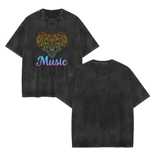 Guitar Music Lover - Guitar Musician Guitar Player Double Sided Mineral Wash T Shirts