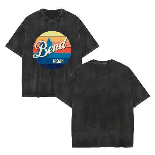 Bend - Oregon Double Sided Mineral Wash T Shirts