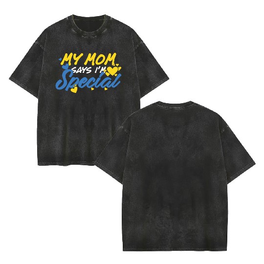 Down Syndrome Awareness Special Education Gifts Double Sided Mineral Wash T Shirts