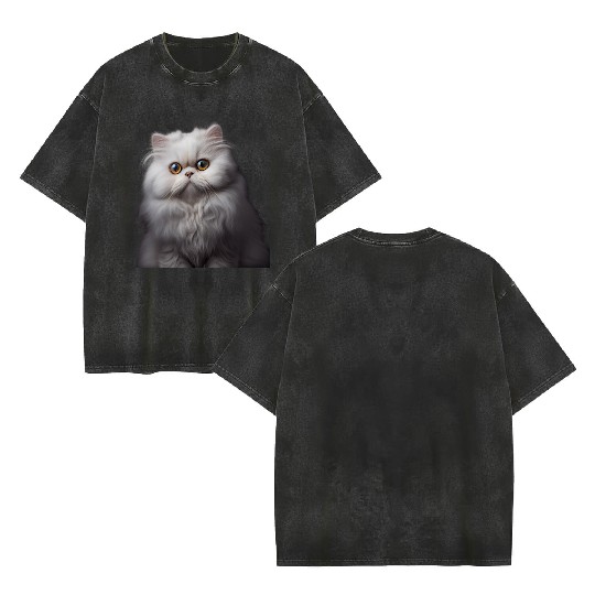 Persian Cat - A Sweet Gift Idea For All Cat Double Sided Mineral Wash T Shirts