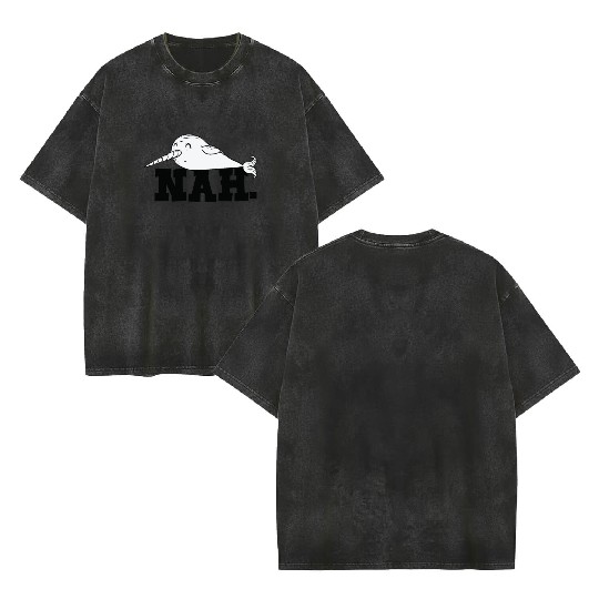 Procrastinating Narwhal Lover Aquatic Animals Double Sided Mineral Wash T Shirts