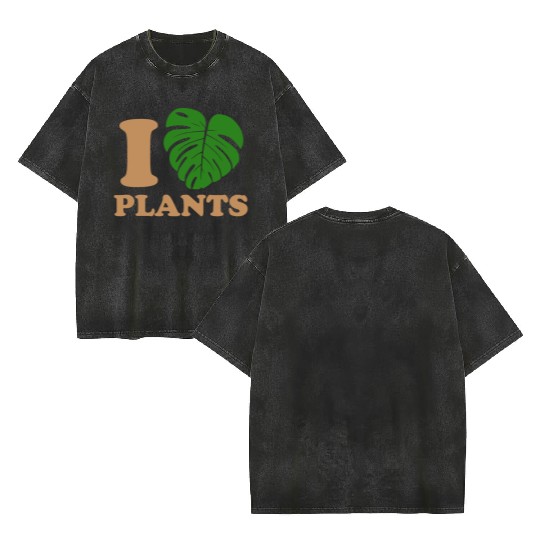 I love plants Double Sided Mineral Wash T Shirts
