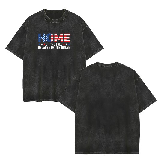 Patriotic America USA Flag 4th Of July American Double Sided Mineral Wash T Shirts