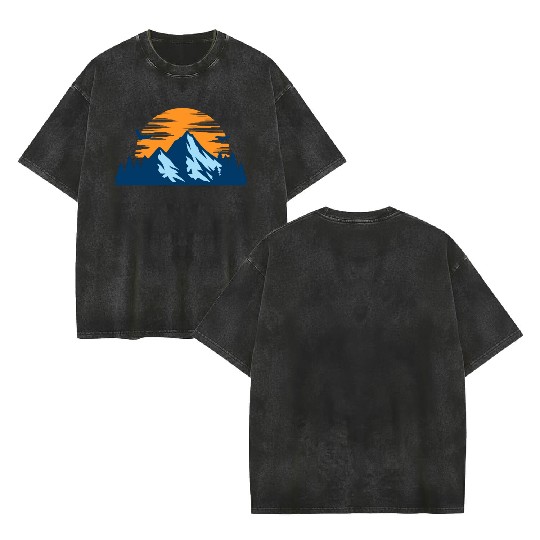 BIRD MOUNTAIN Double Sided Mineral Wash T Shirts