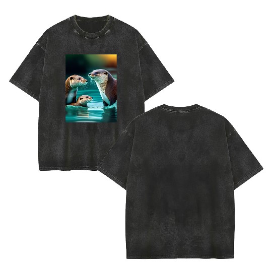 "Ducks in the Pond" Double Sided Mineral Wash T Shirts