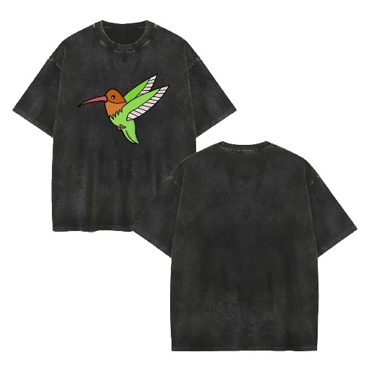 A Sweet Hummingbird Double Sided Mineral Wash T Shirts