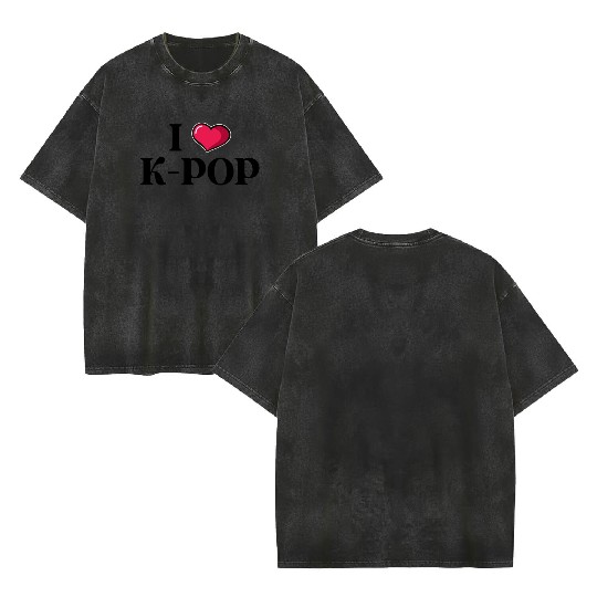 K-Pop K-drama Korean Music KPop Kdrama Gift Double Sided Mineral Wash T Shirts
