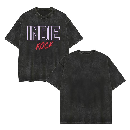 Indie Rock Double Sided Mineral Wash T Shirts