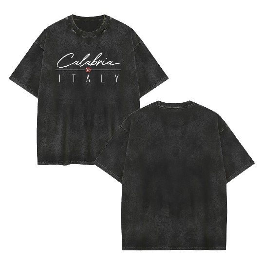 Calabria Italy For Double Sided Mineral Wash T Shirts