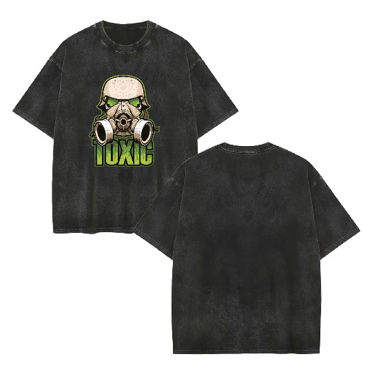 Toc Green Military And Safety Gas Double Sided Mineral Wash T Shirts
