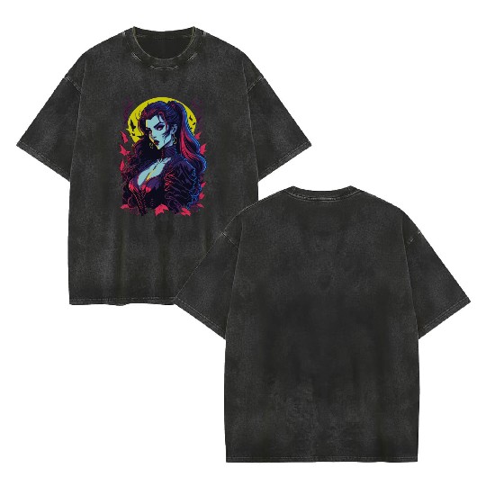 Vampire Girl Double Sided Mineral Wash T Shirts