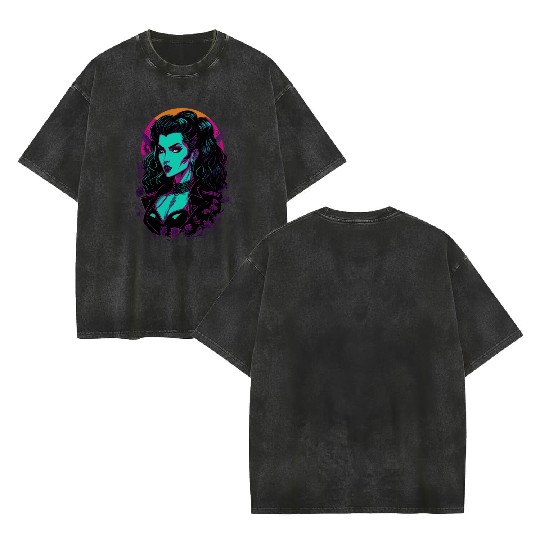 Vampire Girl Double Sided Mineral Wash T Shirts