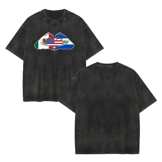 He Hands Meco El Salvador And The Double Sided Mineral Wash T Shirts