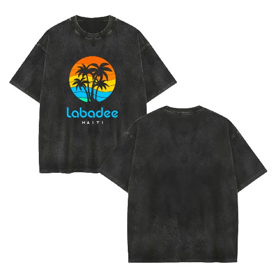Haiti Labadee Double Sided Mineral Wash T Shirts
