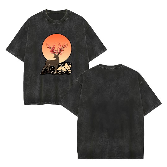 THE SACRED DEER | NATURE HOLY SPIRIT Double Sided Mineral Wash T Shirts