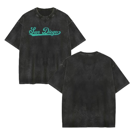 Retro San Diego Double Sided Mineral Wash T Shirts