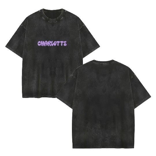 Charlotte: A Royal Name Choice! Double Sided Mineral Wash T Shirts