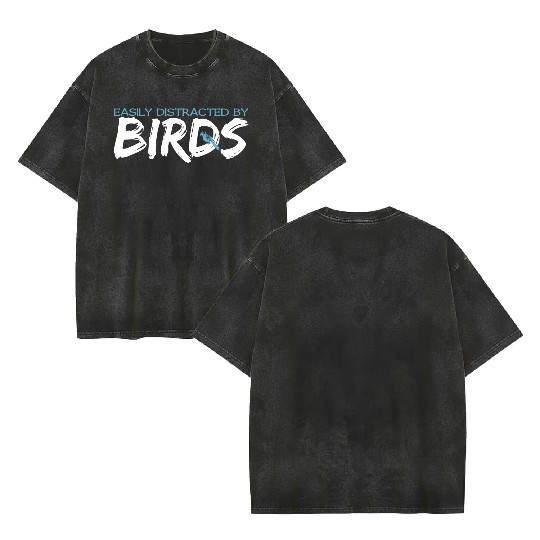 Birds LoverJoke Budgie Bird Sparrow Hummingbird Double Sided Mineral Wash T Shirts