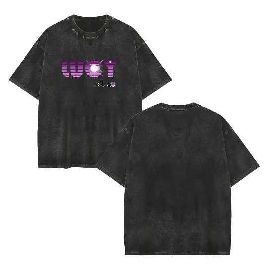 Lucy pink and violet - Latin's etymology - Light Double Sided Mineral Wash T Shirts
