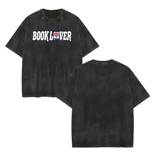 Bookworm Reading Literature Page-turner Book Lover Double Sided Mineral Wash T Shirts