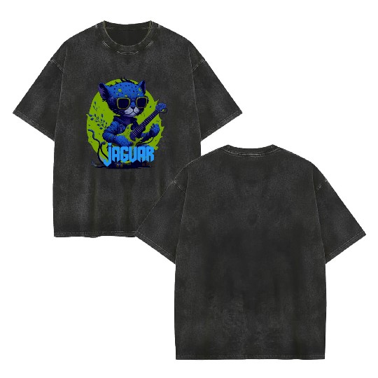 Baby Jaguar Guitar Double Sided Mineral Wash T Shirts
