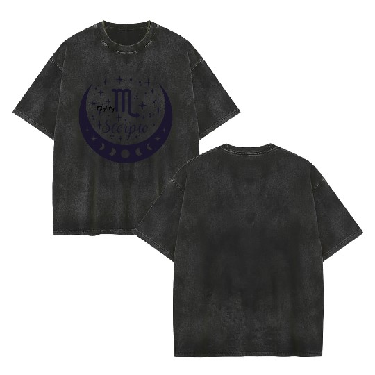 scorpio Double Sided Mineral Wash T Shirts