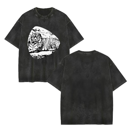 Street art - tiger Double Sided Mineral Wash T Shirts