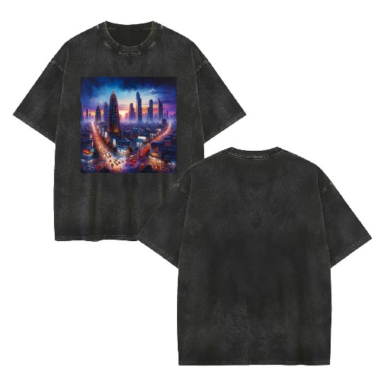Urban Twilight Double Sided Mineral Wash T Shirts