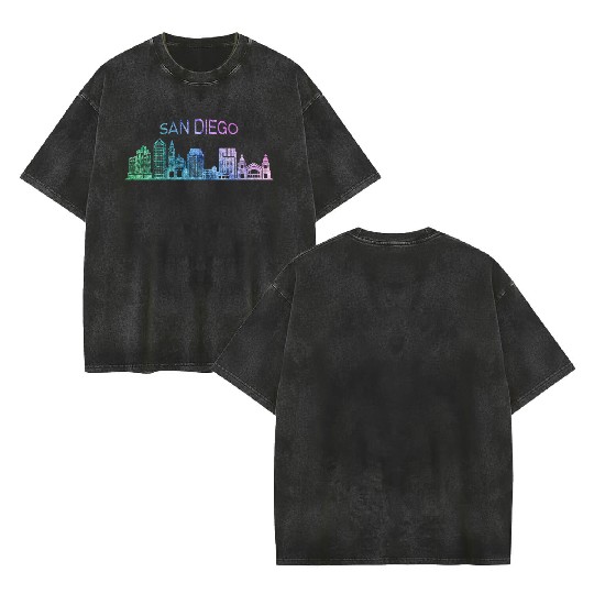San Diego Double Sided Mineral Wash T Shirts