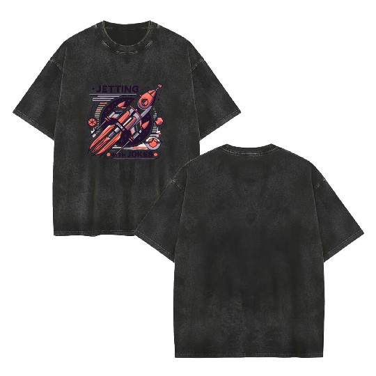 Rocket Racer: Jetting with Jokes Double Sided Mineral Wash T Shirts