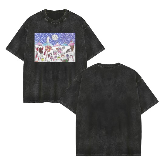 The Nutcracker Christmas Candy Land Double Sided Mineral Wash T Shirts