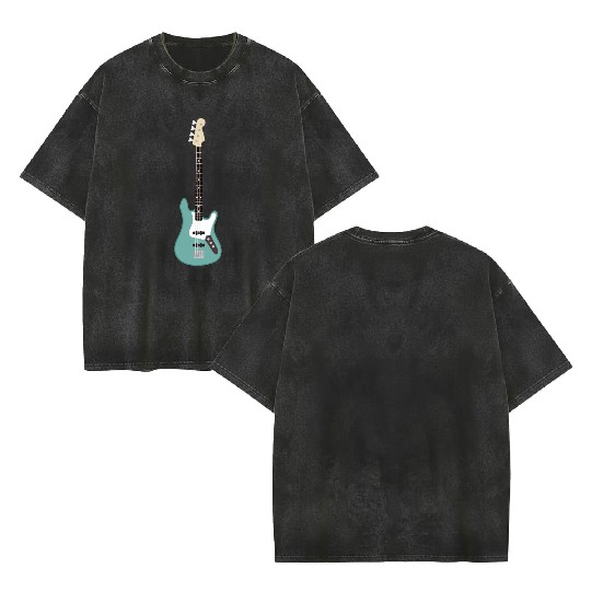 Seafoam Green Bass Double Sided Mineral Wash T Shirts