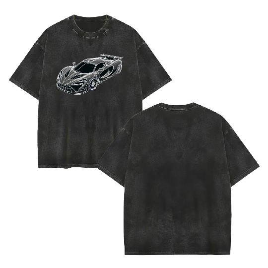 My Car, I Love My Car, Gift fot Him, BlackCar Double Sided Mineral Wash T Shirts