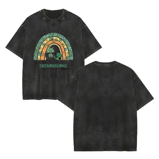 Let The Shenanigans Begin Double Sided Mineral Wash T Shirts