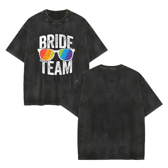 Lgbt Pride Lesbian Double Sided Mineral Wash T Shirts