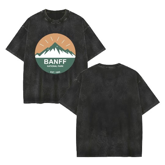 Banff National Park Double Sided Mineral Wash T Shirts