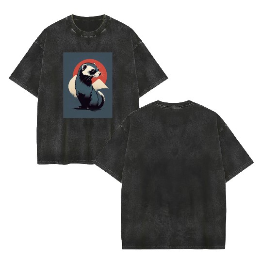 Ferret 1 - Japanese Old Vintage Double Sided Mineral Wash T Shirts
