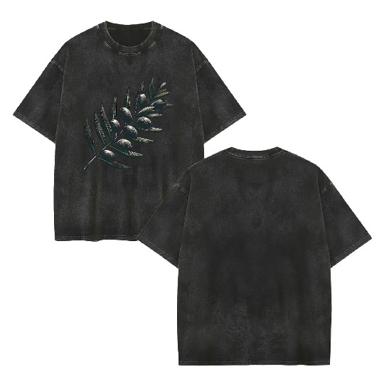 olive branch Double Sided Mineral Wash T Shirts