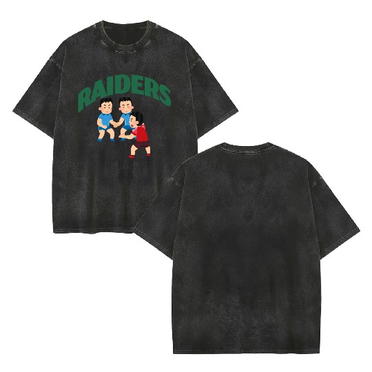 Raiders Double Sided Mineral Wash T Shirts