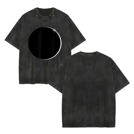 Eclipse Solar System Clothing Science Double Sided Mineral Wash T Shirts