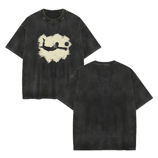 Volleyball Beach Grunge Vintage Double Sided Mineral Wash T Shirts