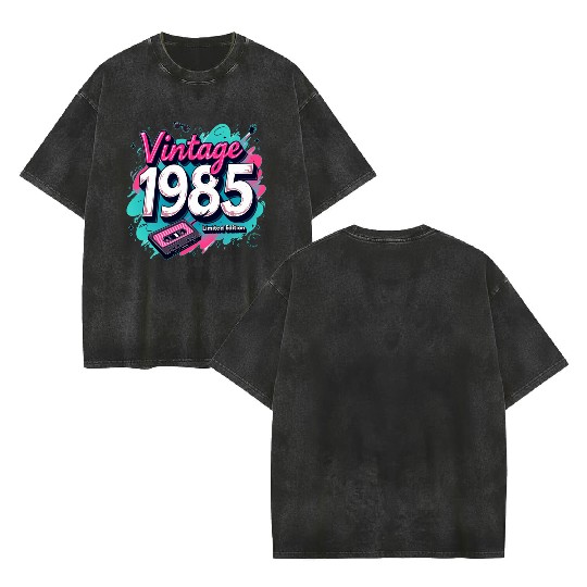vintage 1985 limited edition Double Sided Mineral Wash T Shirts